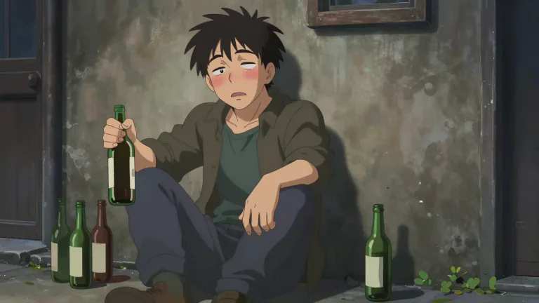Visual representation of "drunkard" - A person who often gets drunk on alcohol.