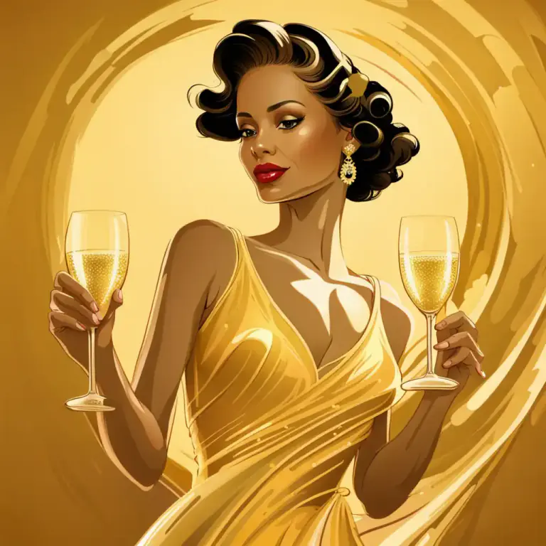 Visual representation of "champagne" - The color similar to light gold or the yellowish color of the champagne wine.