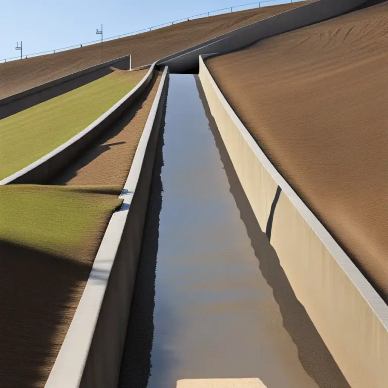 Visual representation of "slope" - A part of a road, path, or other area that is built to go up or down at an angle