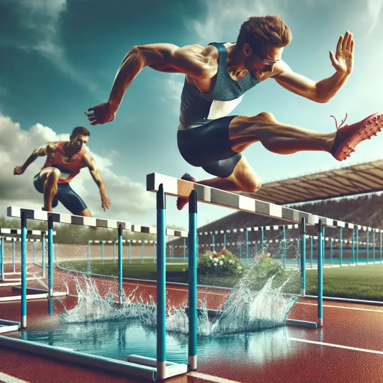 Visual representation of "steeple" - A race which involves jumping over hurdles and water jumps