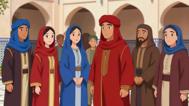Visual representation of "moor" - A group of North African people, mostly living in Morocco, Algeria, and Tunisia