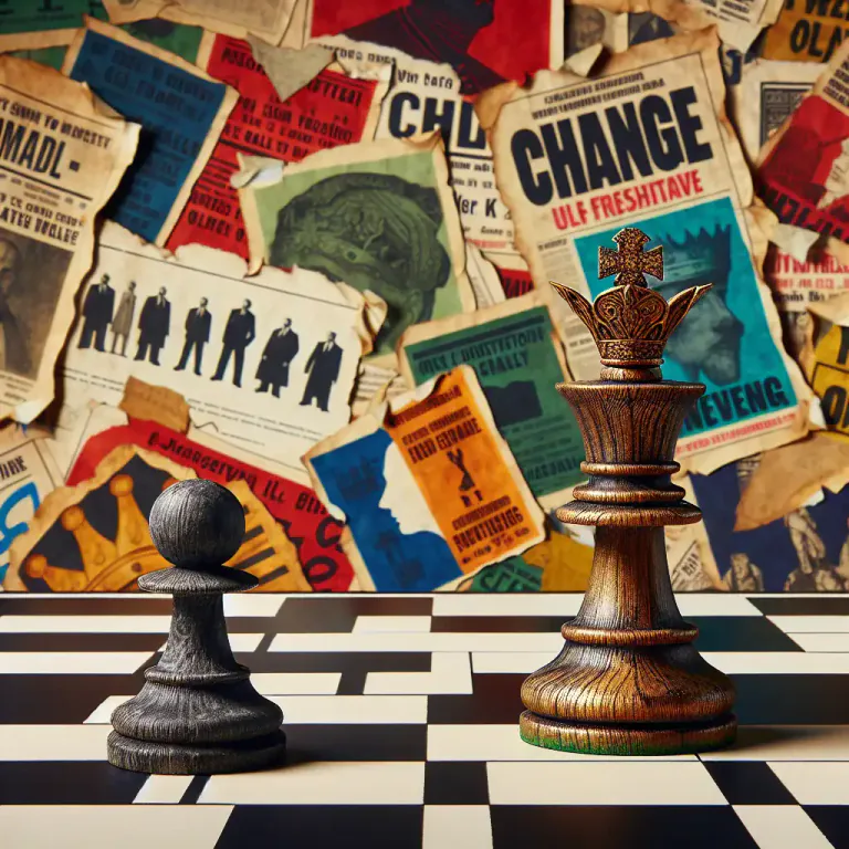 Visual representation of "overturn" - To change something completely and replace it