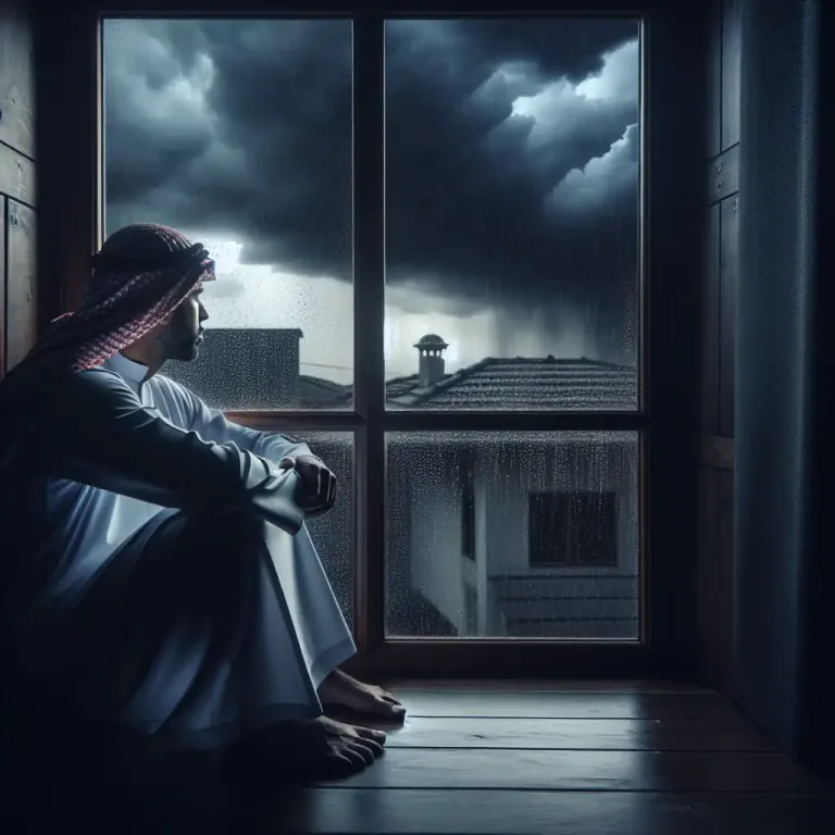 Visual representation of "fear" - To be scared or worried about something.