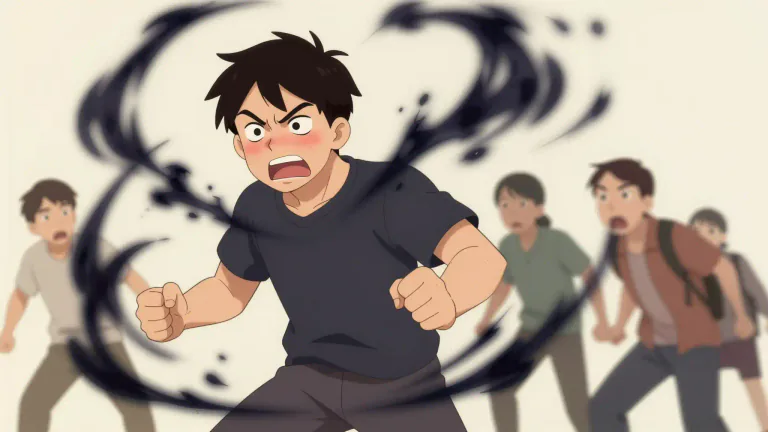 Visual representation of "splenetic" - Bad-tempered, irritable, angry.