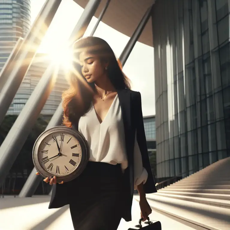 Visual representation of "at" - Expressing a point or limit in time