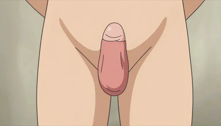Visual representation of "foreskin" - The piece of skin that covers the top part of a male's penis.