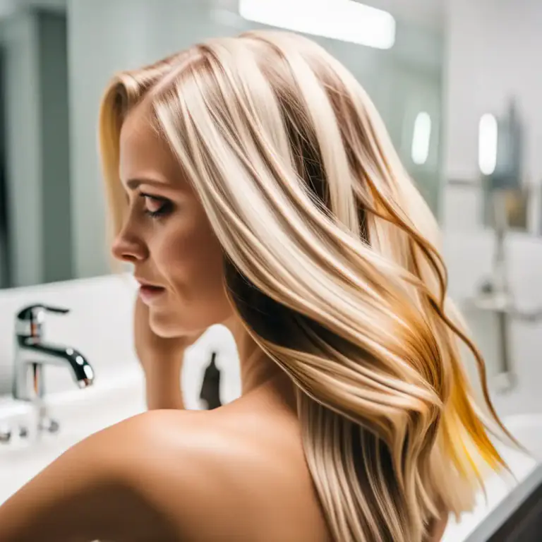 Visual representation of "blonde" - Having fair or yellow hair.