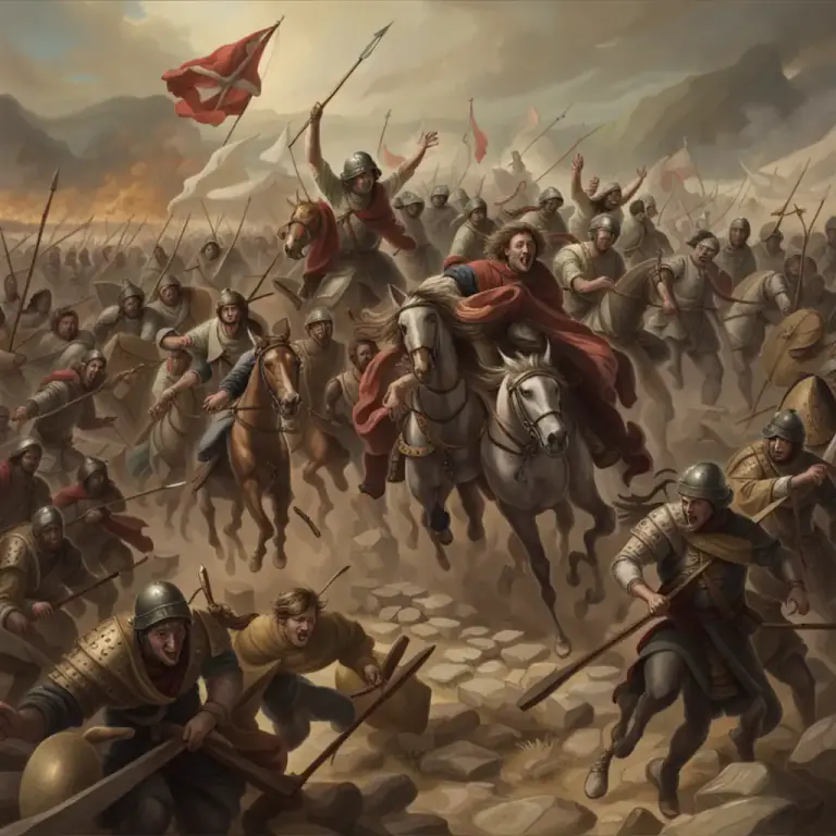 Visual representation of "rout" - To defeat someone completely