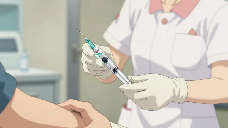 Visual representation of "hypo" - Short for hypodermic needle or hypodermic injection, which are tools used to inject medication.