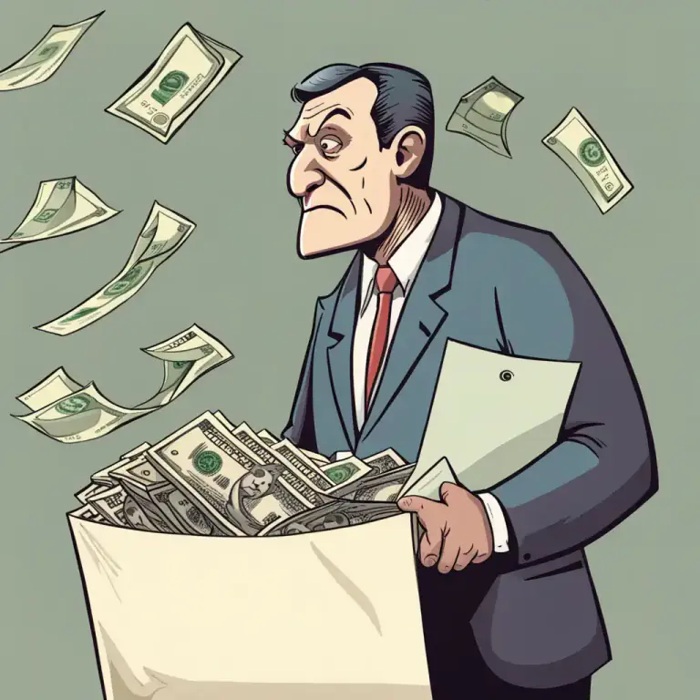 Visual representation of "pocket" - To accept something, often money, dishonestly.