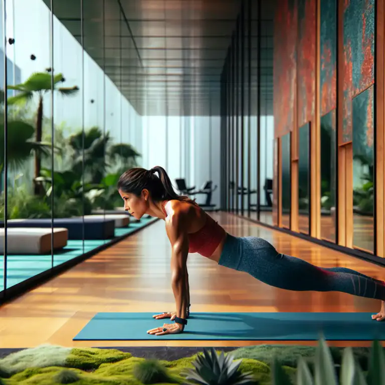 Visual representation of "plank" - An exercise in which one holds a position similar to a push-up for a certain length of time.