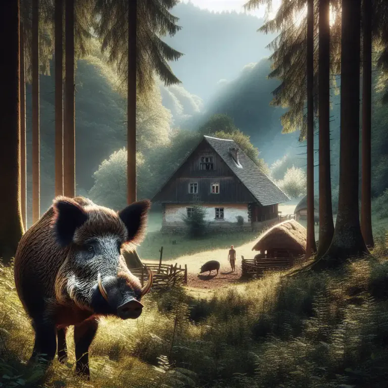 Visual representation of "boar" - A male pig, especially a wild pig