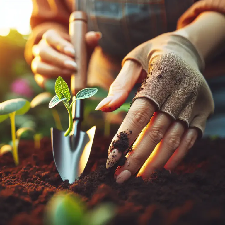 Visual representation of "trowel" - A small hand tool with a curved scoop, used by gardeners for planting and weeding.