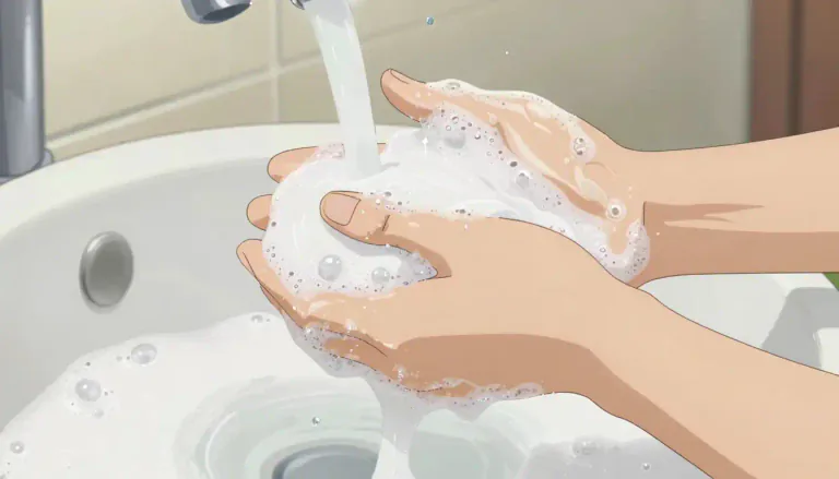 Visual representation of "soapy" - Something that is like soap or is covered with soap
