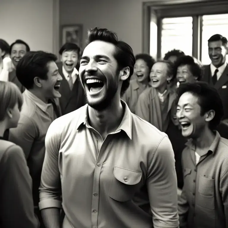Visual representation of "howler" - A loud laughter or a joke that causes such laughter