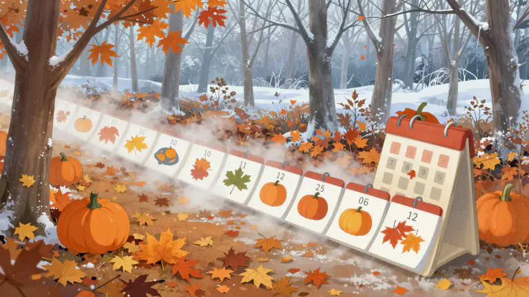 Visual representation of "november" - The eleventh month of the year, between October and December.