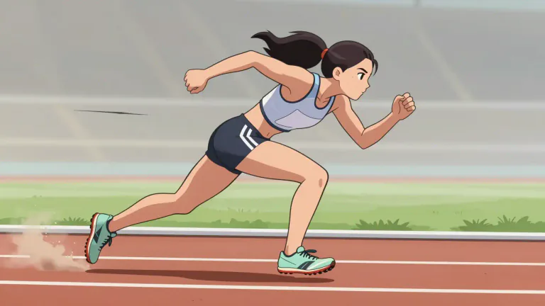 Visual representation of "sprint" - A race of short distance where you run as fast as you can