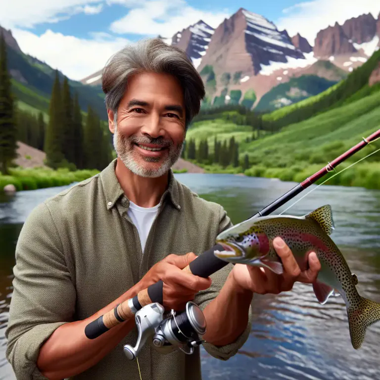 Visual representation of "greenback" - a kind of rainbow trout with a green back