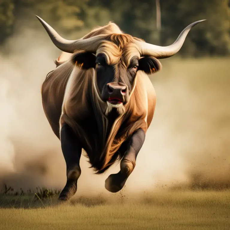 Visual representation of "ramp" - To behave violently or aggressively, especially animals