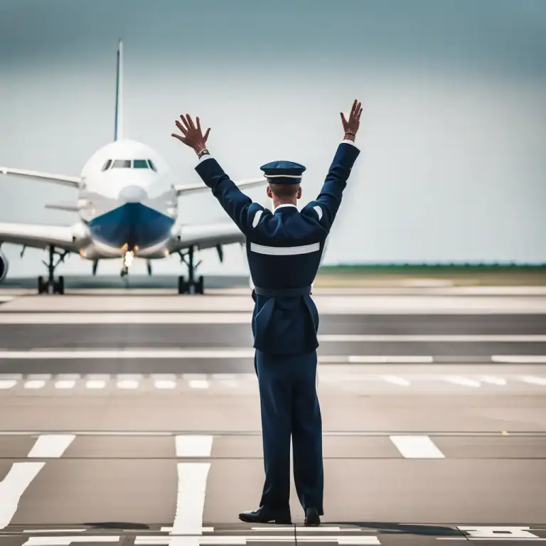 Visual representation of "wave off" - To signal someone not to do something, often using your hands.