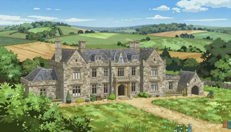 Visual representation of "manor" - A large country house with lands