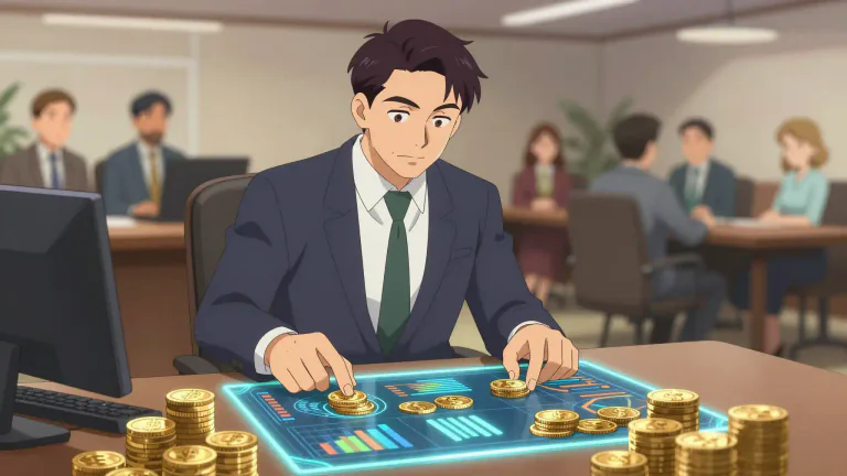 Visual representation of "financier" - A person or organization that manages large amounts of money, especially by investing it.