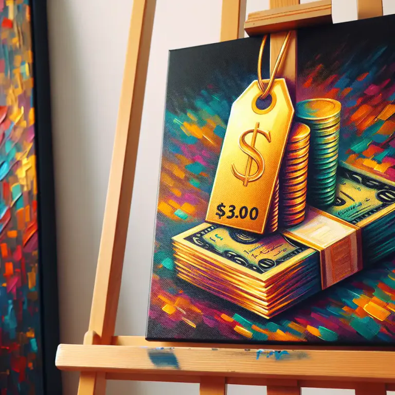 Visual representation of "worth" - Having a value of, at least.
