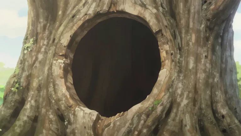 Visual representation of "hollow" - Having a hole or empty space inside