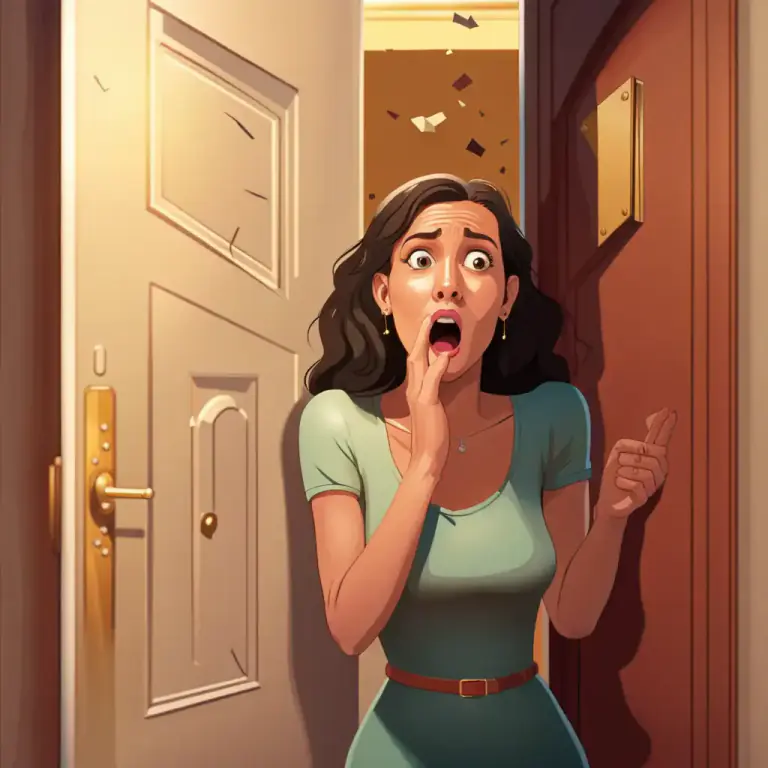 Visual representation of "come out of the closet" - To openly admit something secret or hidden about oneself
