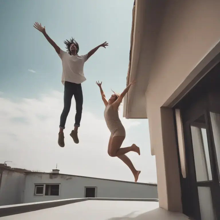 Visual representation of "break somebody’s fall" - To lessen or reduce the impact of someone's fall.