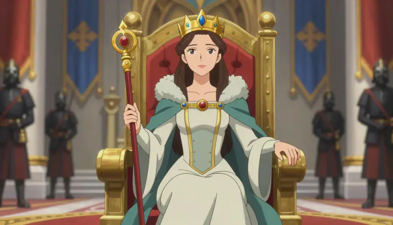 Visual representation of "queen" - The female ruler of an independent state.