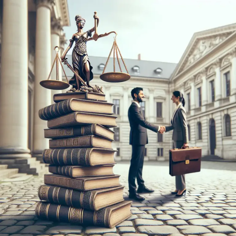 Visual representation of "jurisprudence" - A system or body of law