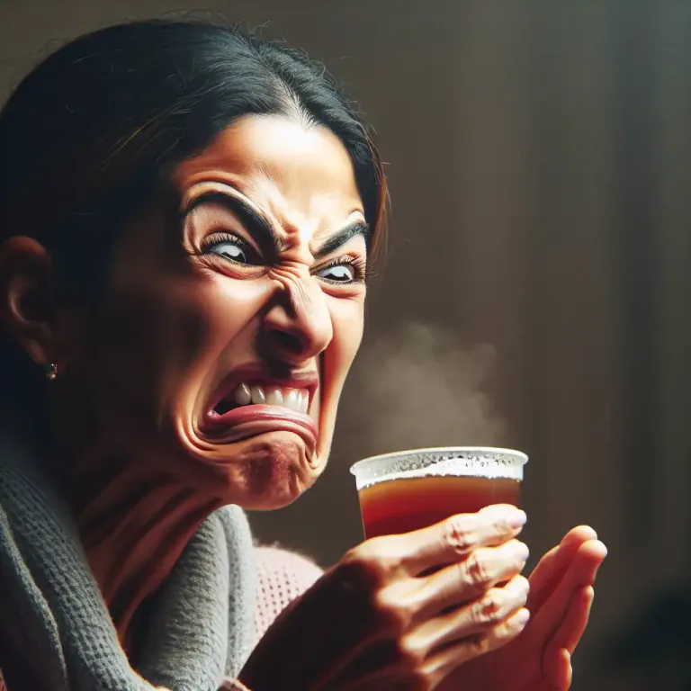 Visual representation of "astringent" - A taste that is strong and bitter.