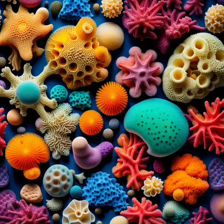 Visual representation of "sponge" - A type of sea creature from which the above cleaning material is obtained.