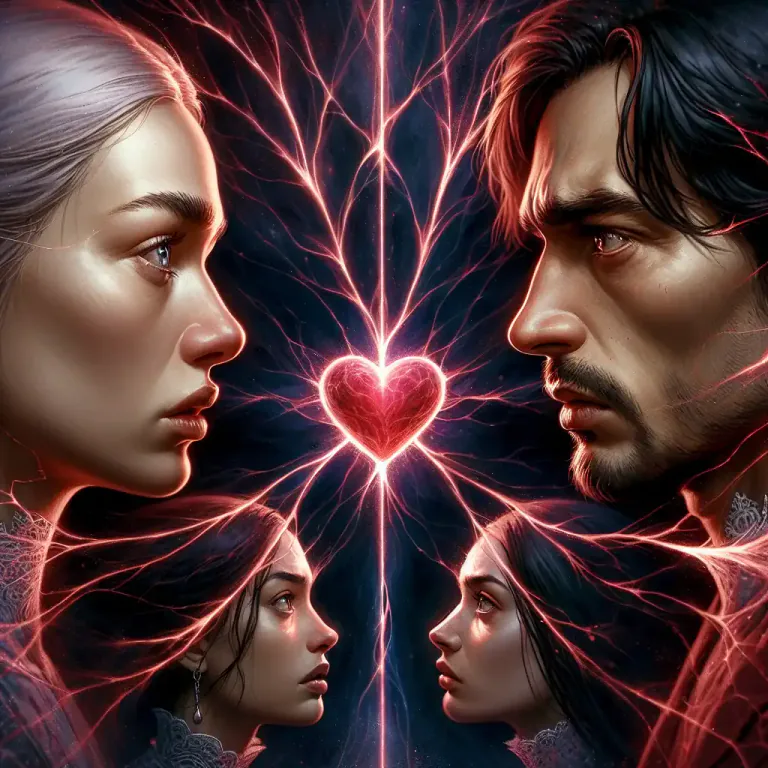 Visual representation of "triangular" - Involving three people, group or things. Especially in which each one is connected with the other two in a particular way.