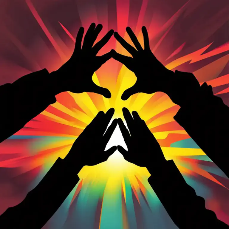Visual representation of "up top" - A slang term used to refer to a high-five.