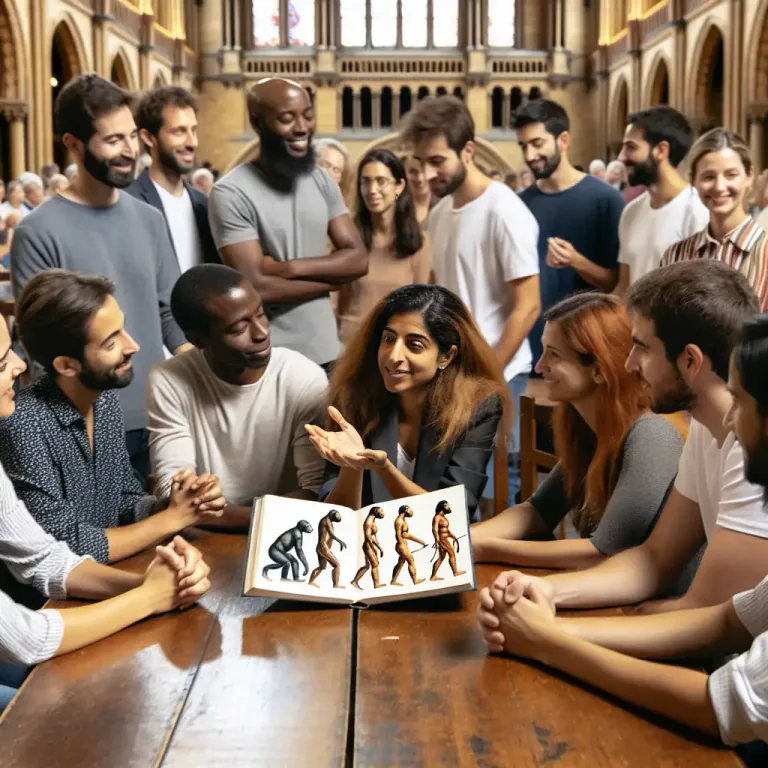 Visual representation of "evolutionist" - Relating to or denoting the theory of evolution or its proponents.