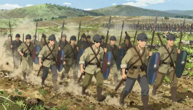 Visual representation of "infantry" - Soldiers who fight on foot.