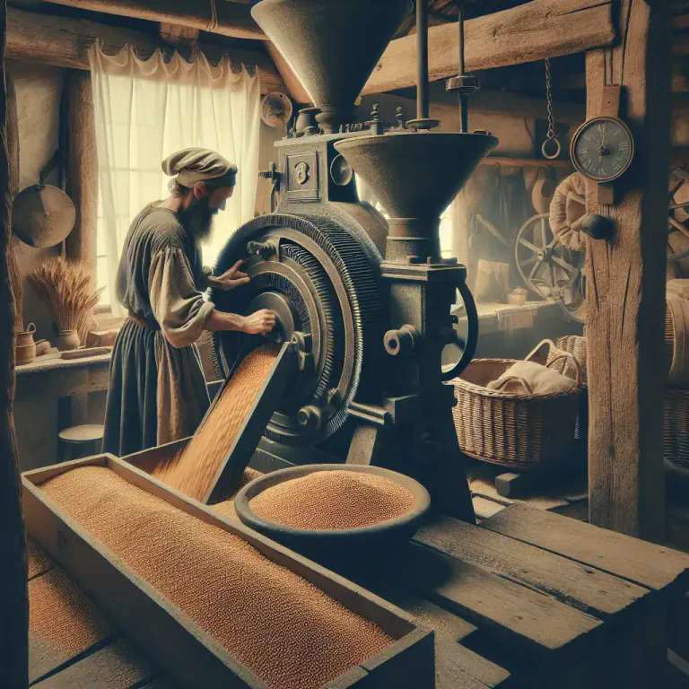 Visual representation of "kibble" - To grind or chop into small pieces or crumbs