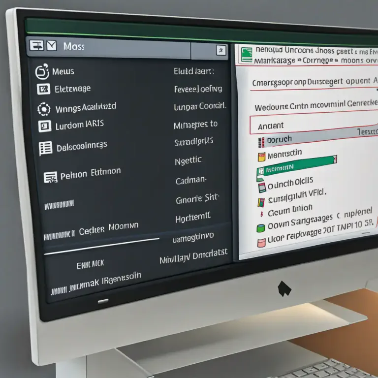 Visual representation of "menu" - A list of options shown on a computer screen, enabling the user to select an operation for the computer to perform.