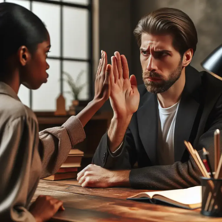 Visual representation of "rebuff" - To reject or refuse someone or something in an unfriendly way.