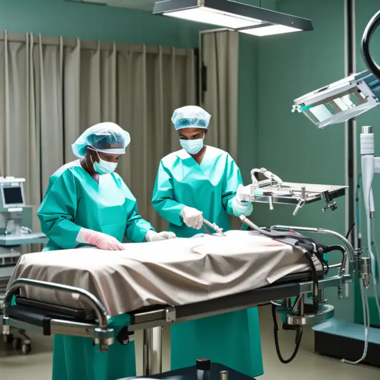 Visual representation of "scrub" - A medical professional, usually a nurse, who assists in surgical operations.