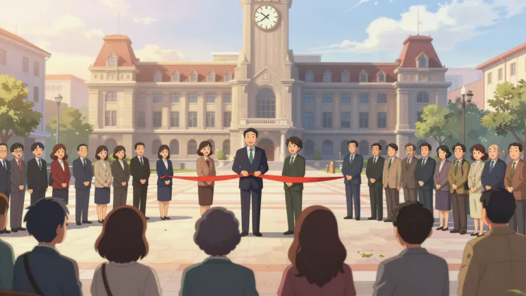 Visual representation of "commencement" - The day or moment an event or law is due to begin