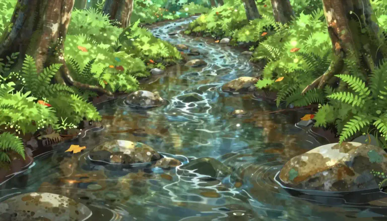 Visual representation of "brook" - a small stream of water