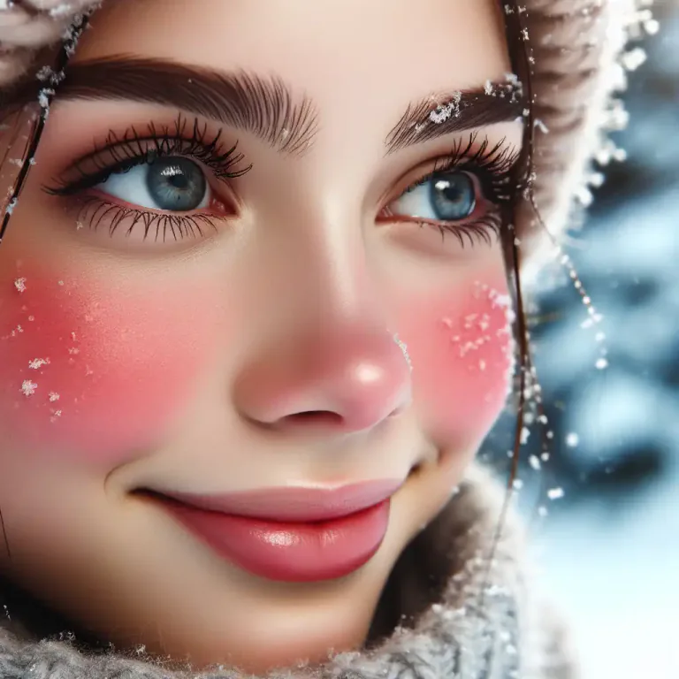 Visual representation of "floridly" - Blushing in a bright or healthy color