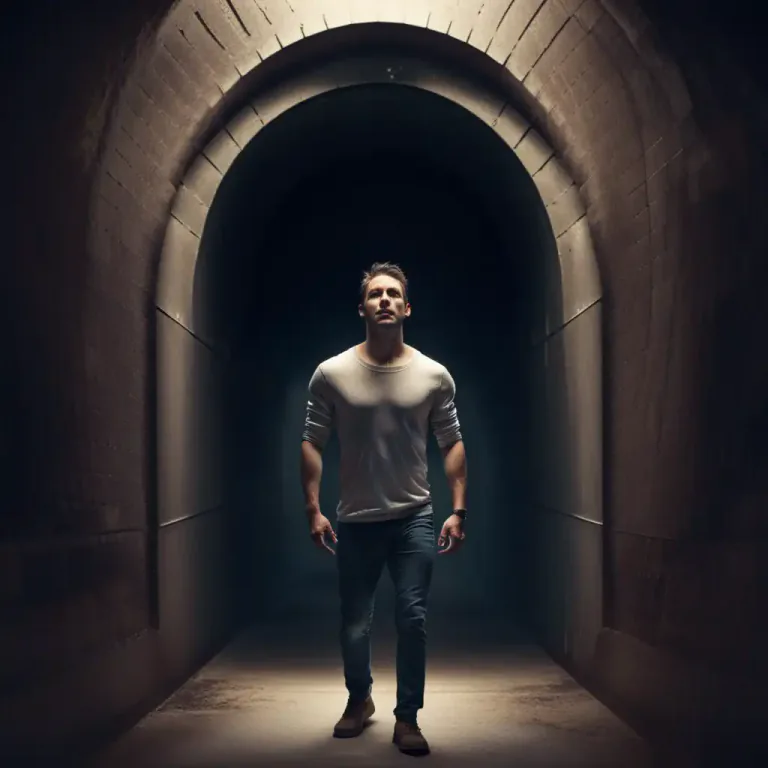 Visual representation of "the jaws of a tunnel, etc." - The point where something starts or originates.