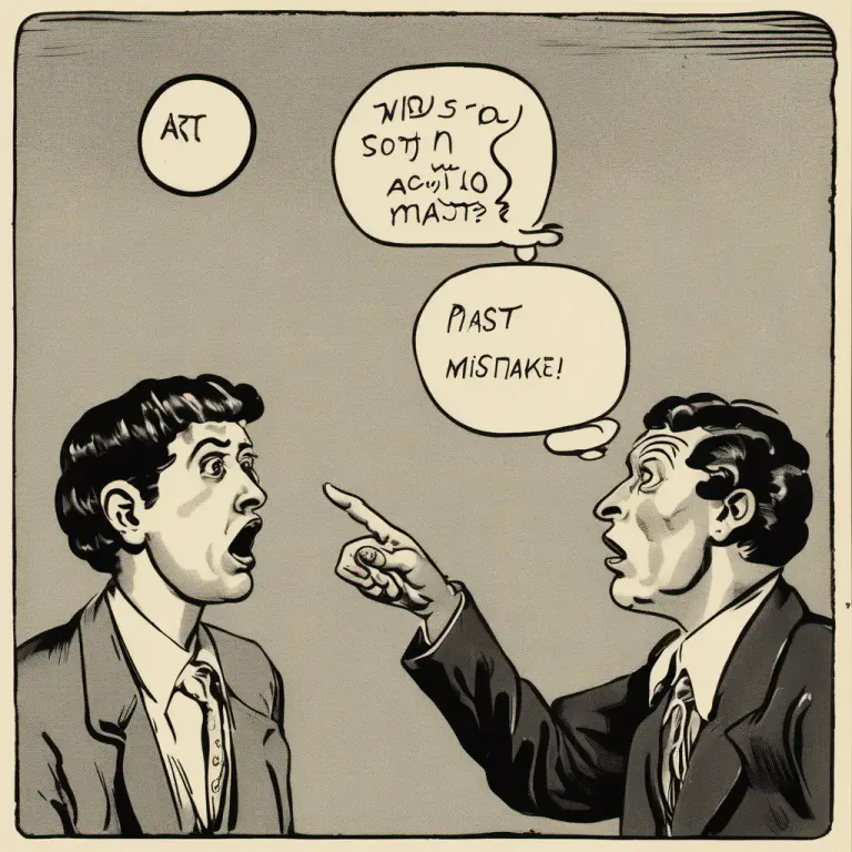 Visual representation of "there you go again" - Used to express frustration when someone returns to a topic of dispute or disagreement.