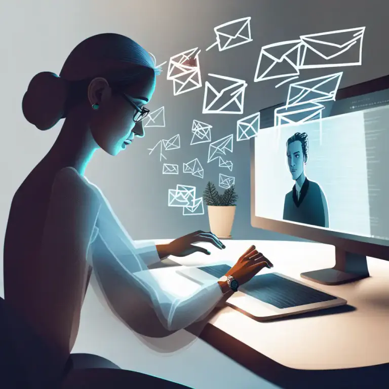 Visual representation of "copy in" - To share information with someone by including them in an email communication.