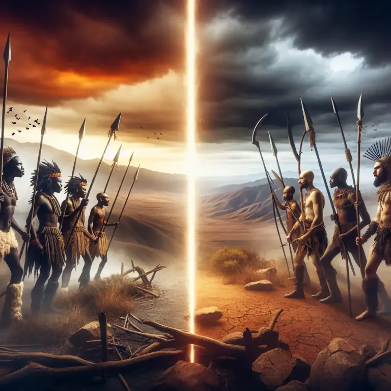 Visual representation of "war" - To be involved in a conflict or fight