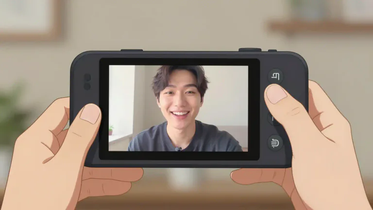 Visual representation of "videophone" - A device for video calls that also has standard telephone capabilities.